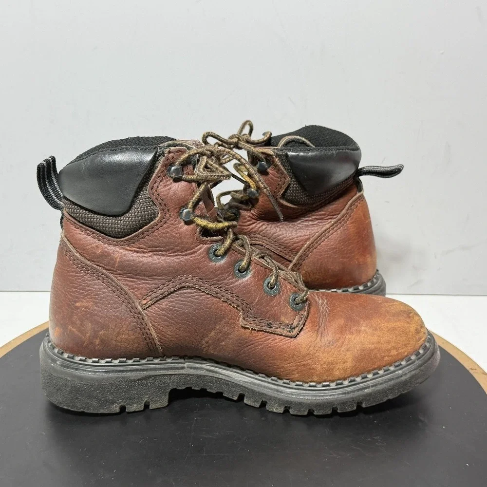Red Wing Shoes Boots Mens Size 7.5 B Brown Leather EH Work Combat 1626 USA